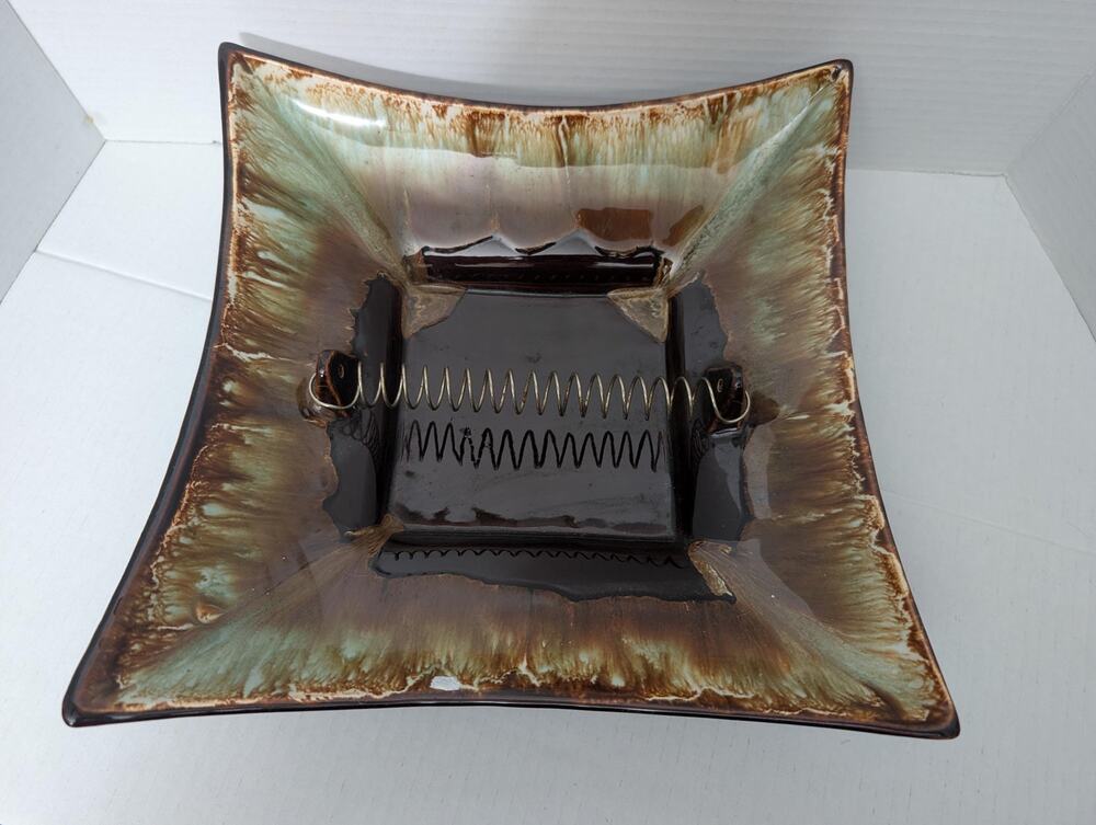 Vintage MCM Pfaltzgraff Glazed Large Ceramic Ashtray USA 3362